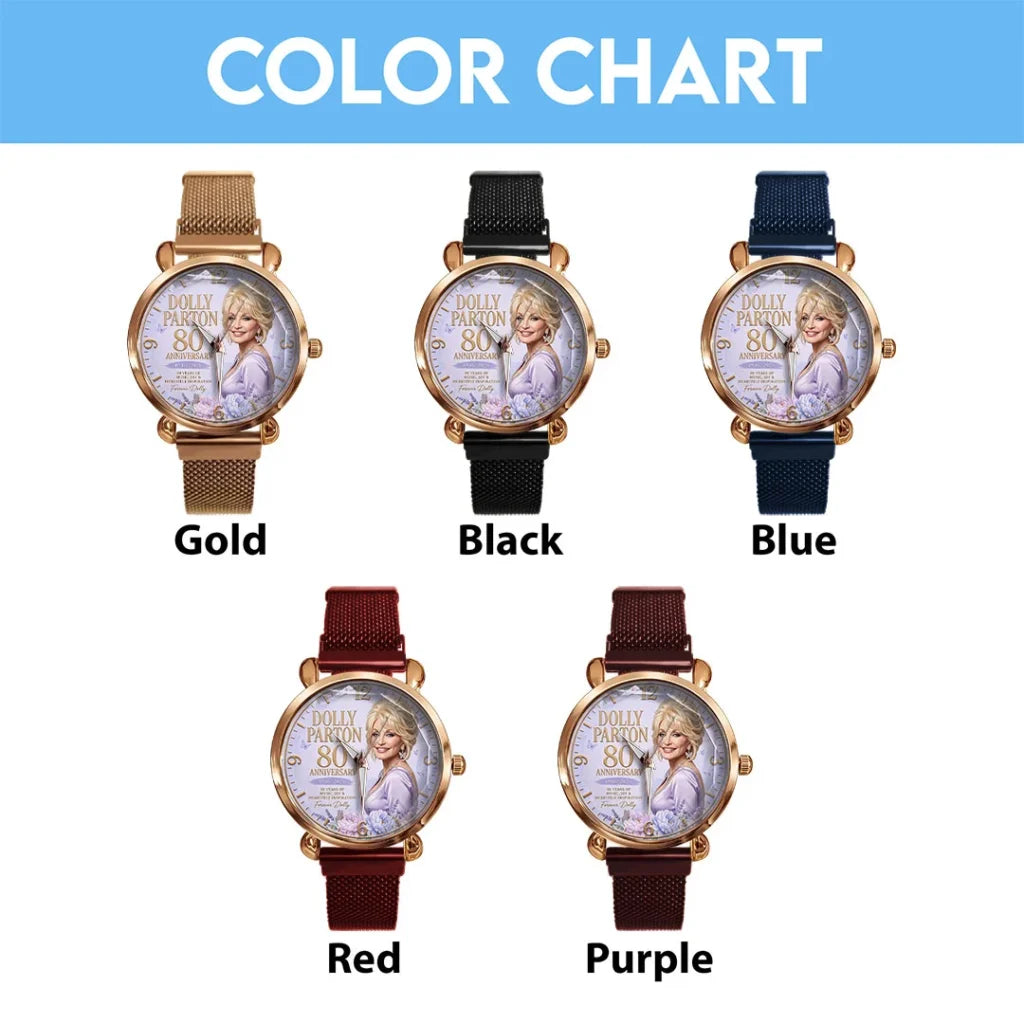 Dolly Parton Mesh Strap Quartz Watch - TMTHU8881