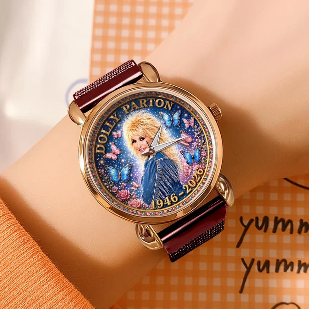 Dolly Parton Mesh Strap Quartz Watch - HOATT20759