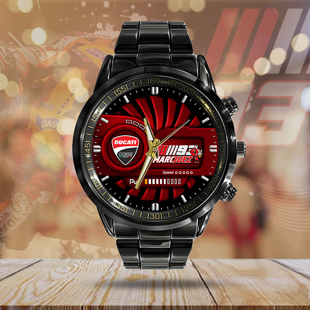Ducati Lenovo Team x Marc Márquez Black Stainless Steel Watch - MAITM 10285