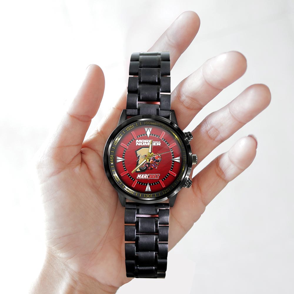 Ducati Lenovo Team x Marc Márquez 2025 World Champion Black Stainless Steel Watch - HOATT13597