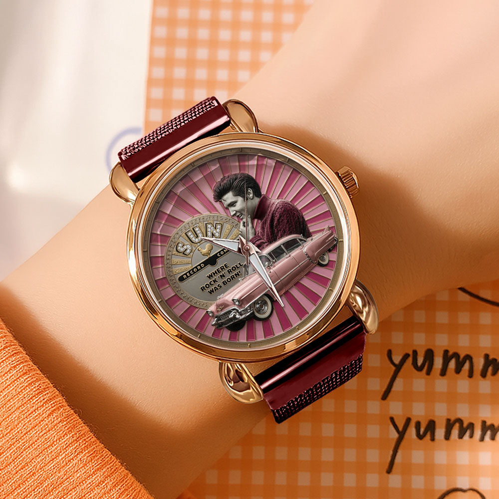 Elvis Presley Mesh Strap Quartz Watch - TMTHU8043