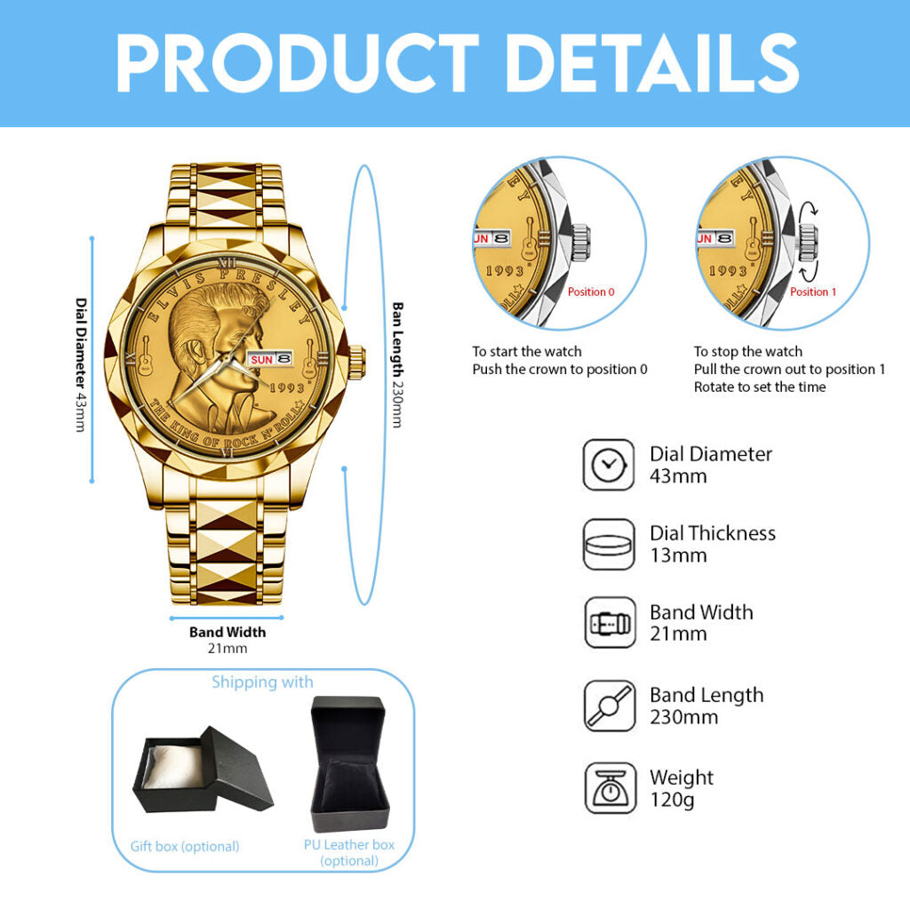 Elvis Presley Alloy Luxury Quartz Watch - TMTHU843