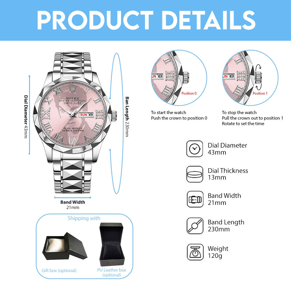 Elvis Presley Alloy Luxury Quartz Watch - TMTHU3841