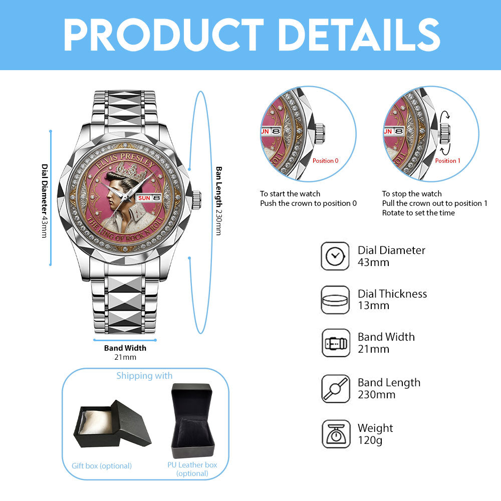 Elvis Presley Alloy Luxury Quartz Watch - TMTHU7260