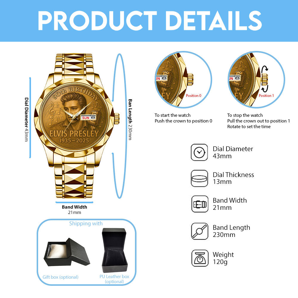 Elvis Presley Alloy Luxury Quartz Watch - TANTN 14024