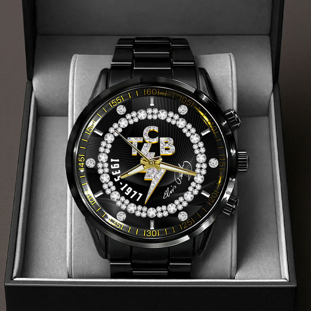 Elvis Presley Black Stainless Steel Watch - HOATT16098