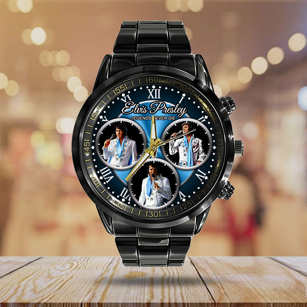 Elvis Presley Black Stainless Steel Watch - HOATT 7662