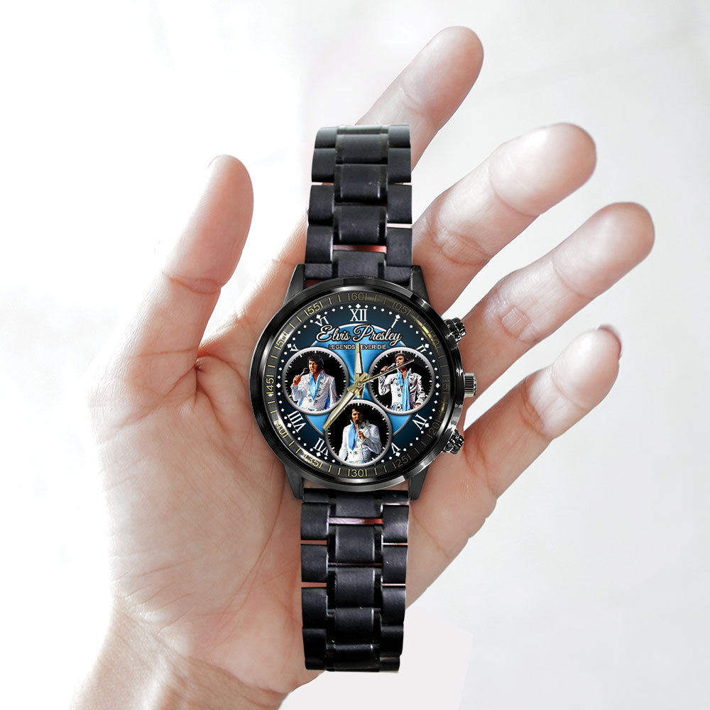Elvis Presley Black Stainless Steel Watch - HOATT 7662