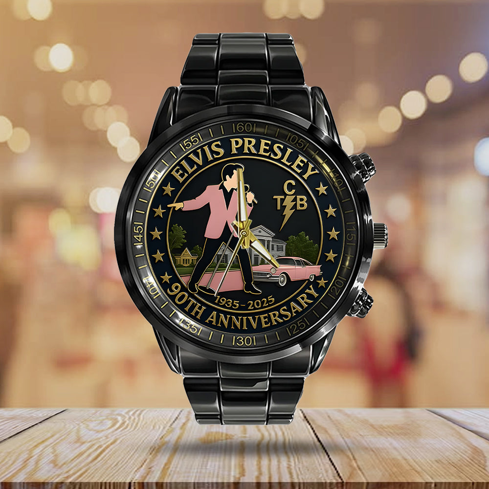 Elvis Presley Black Stainless Steel Watch - MAITM12702