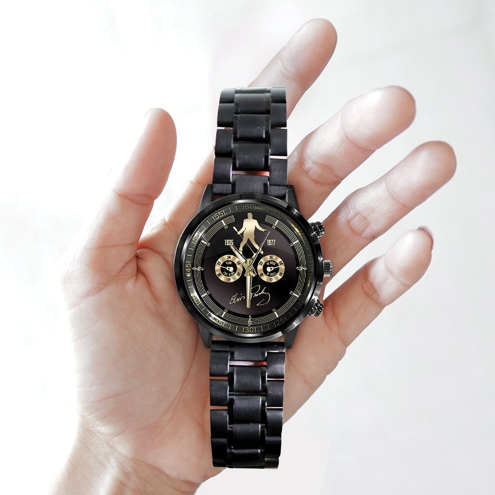 Elvis Presley Black Stainless Steel Watch - TANTN 11387