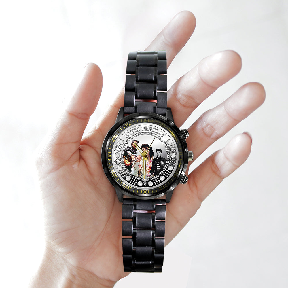 Elvis Presley Black Stainless Steel Watch - TANTN 12260