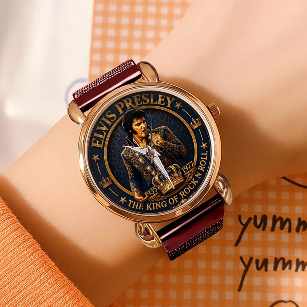 Elvis Presley Mesh Strap Quartz Watch - TMTHU8725
