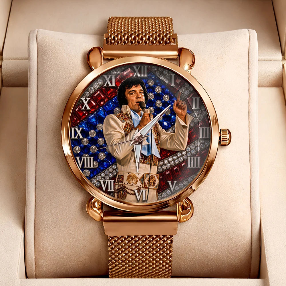 Elvis Presley Mesh Strap Quartz Watch - TMTHU9002