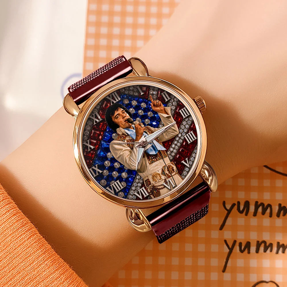Elvis Presley Mesh Strap Quartz Watch - TMTHU9002