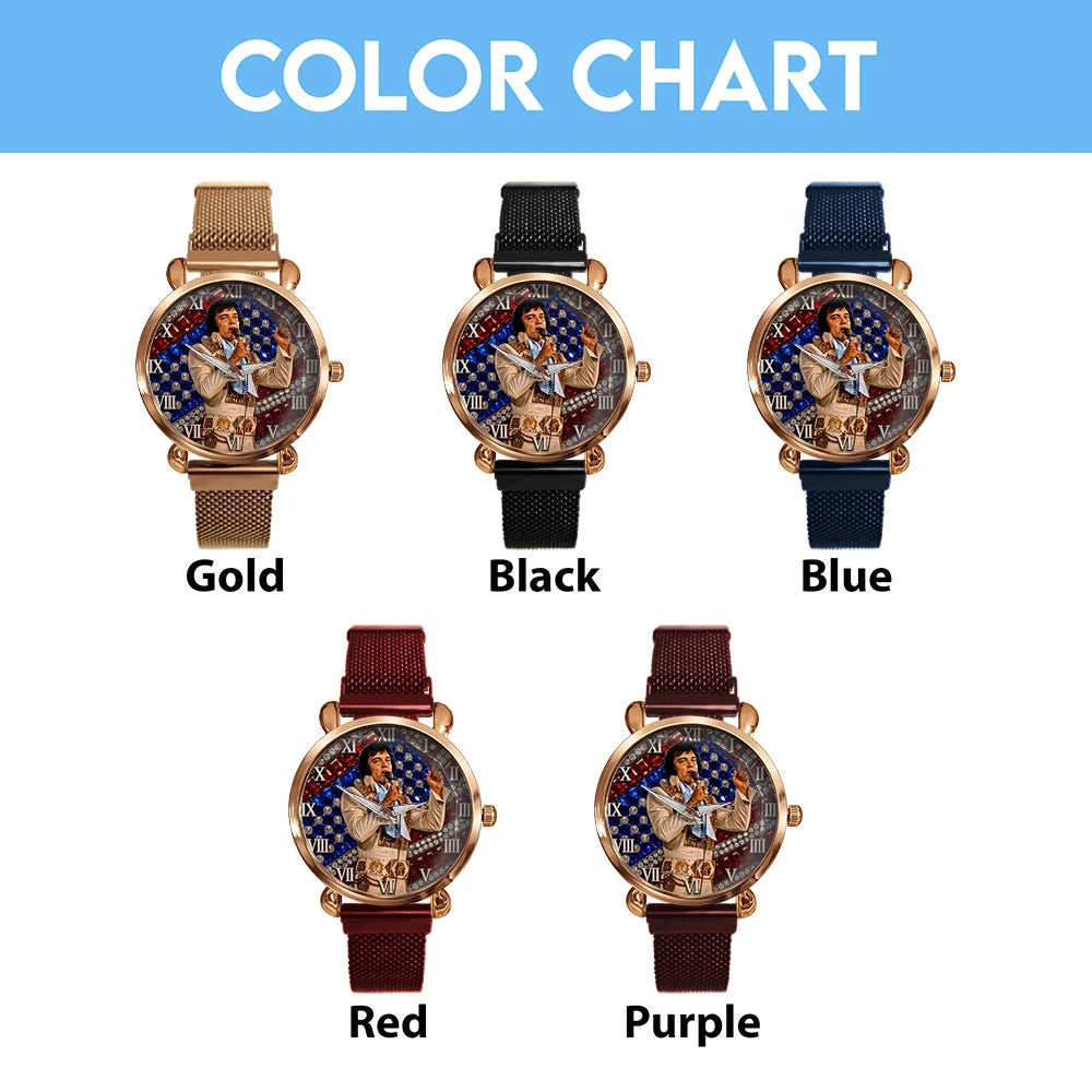 Elvis Presley Mesh Strap Quartz Watch - TMTHU9002