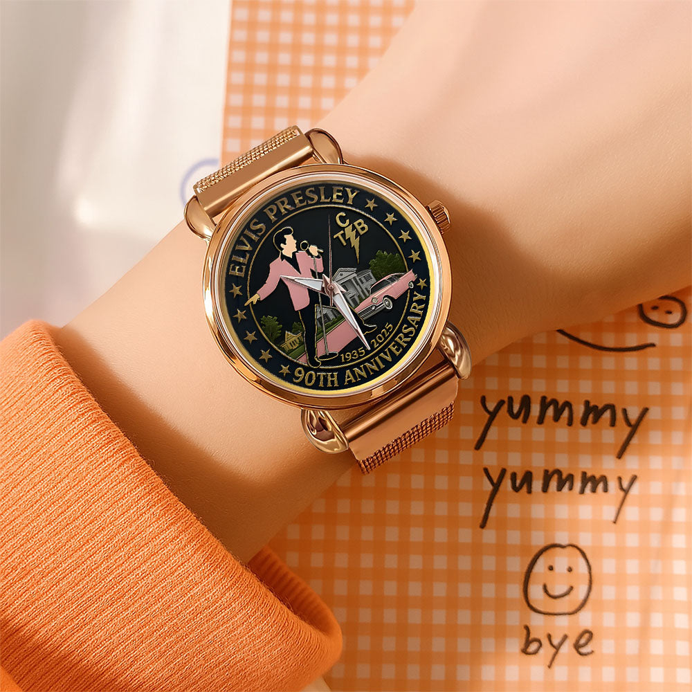 Elvis Presley Mesh Strap Quartz Watch - MAITM12696