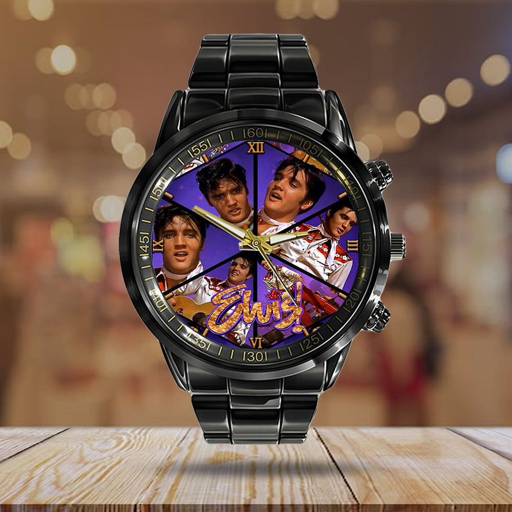 Elvis Presley Black Stainless Steel Watch - GNE NEW329