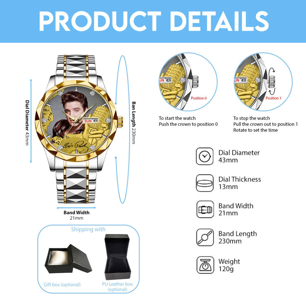 Elvis Presley Alloy Luxury Quartz Watch - GNE 3864