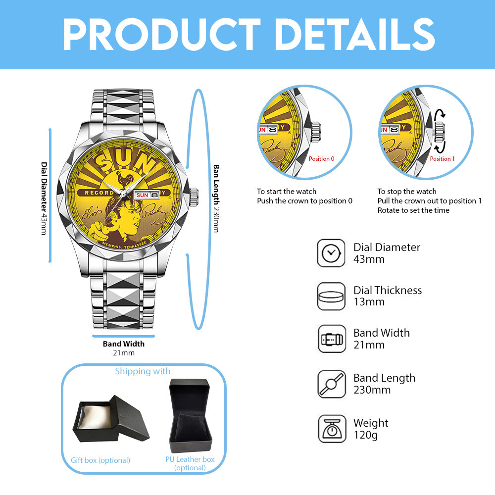 Elvis Presley Alloy Luxury Quartz Watch - GNE4229