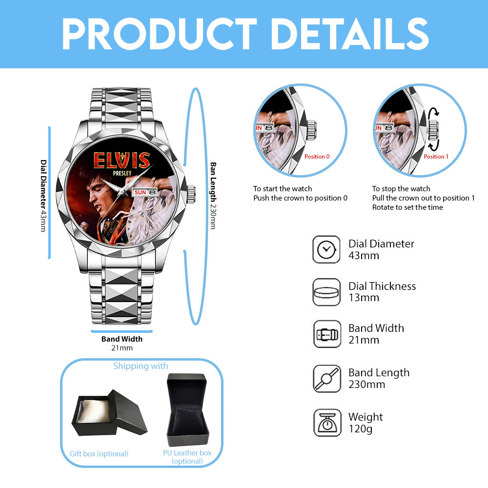 Elvis Presley Alloy Luxury Quartz Watch - GNE5606