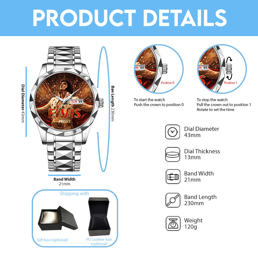 Elvis Presley Alloy Luxury Quartz Watch - GNE5608