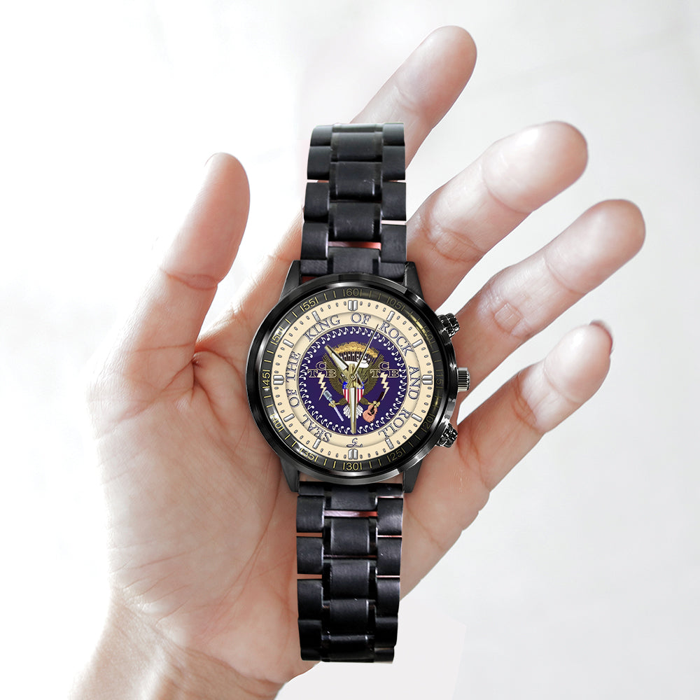 Elvis Presley Black Stainless Steel Watch - GNE 1242