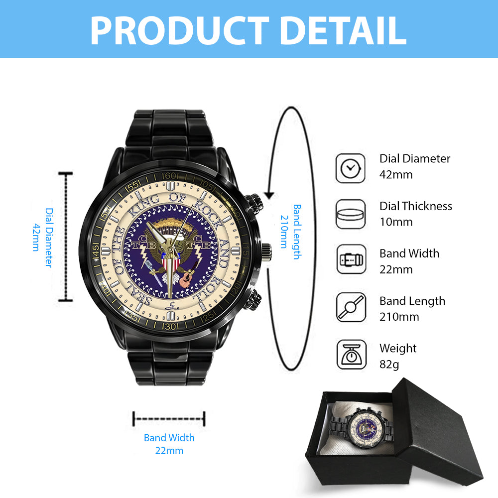 Elvis Presley Black Stainless Steel Watch - GNE 1242
