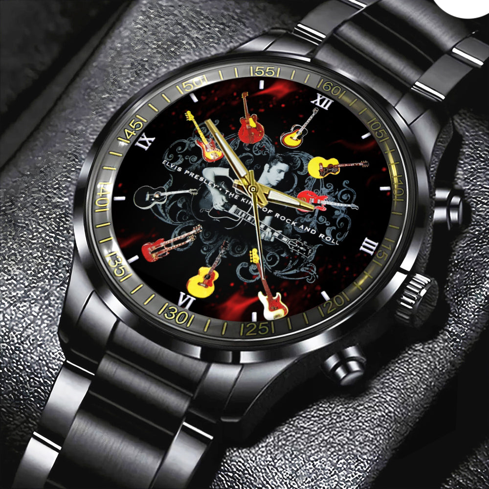 Elvis Presley Black Stainless Steel Watch - GNE NEW472