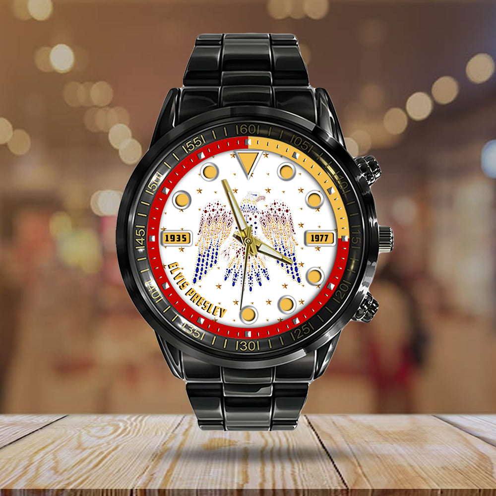 Elvis Presley Black Stainless Steel Watch - HOATT 6151