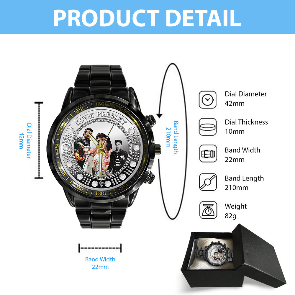 Elvis Presley Black Stainless Steel Watch - TANTN 10433