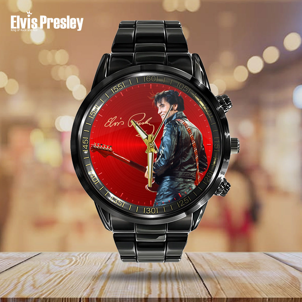 Elvis Presley Black Stainless Steel Watch - TANTN 11390