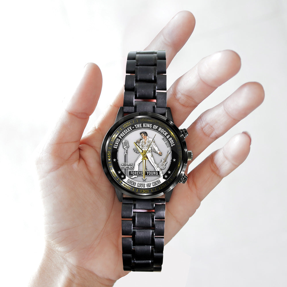 Elvis Presley Black Stainless Steel Watch - TANTN19116