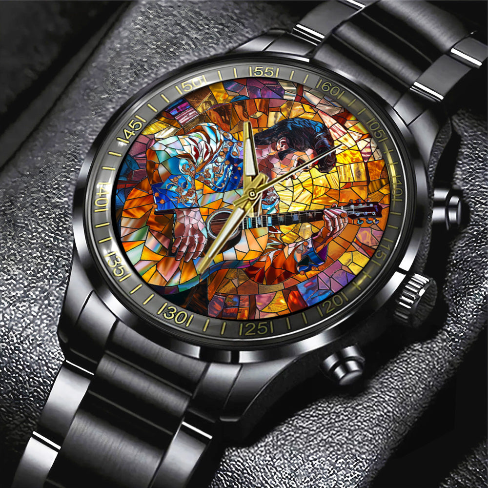 Elvis Presley Black Stainless Steel Watch - TANTN 5651