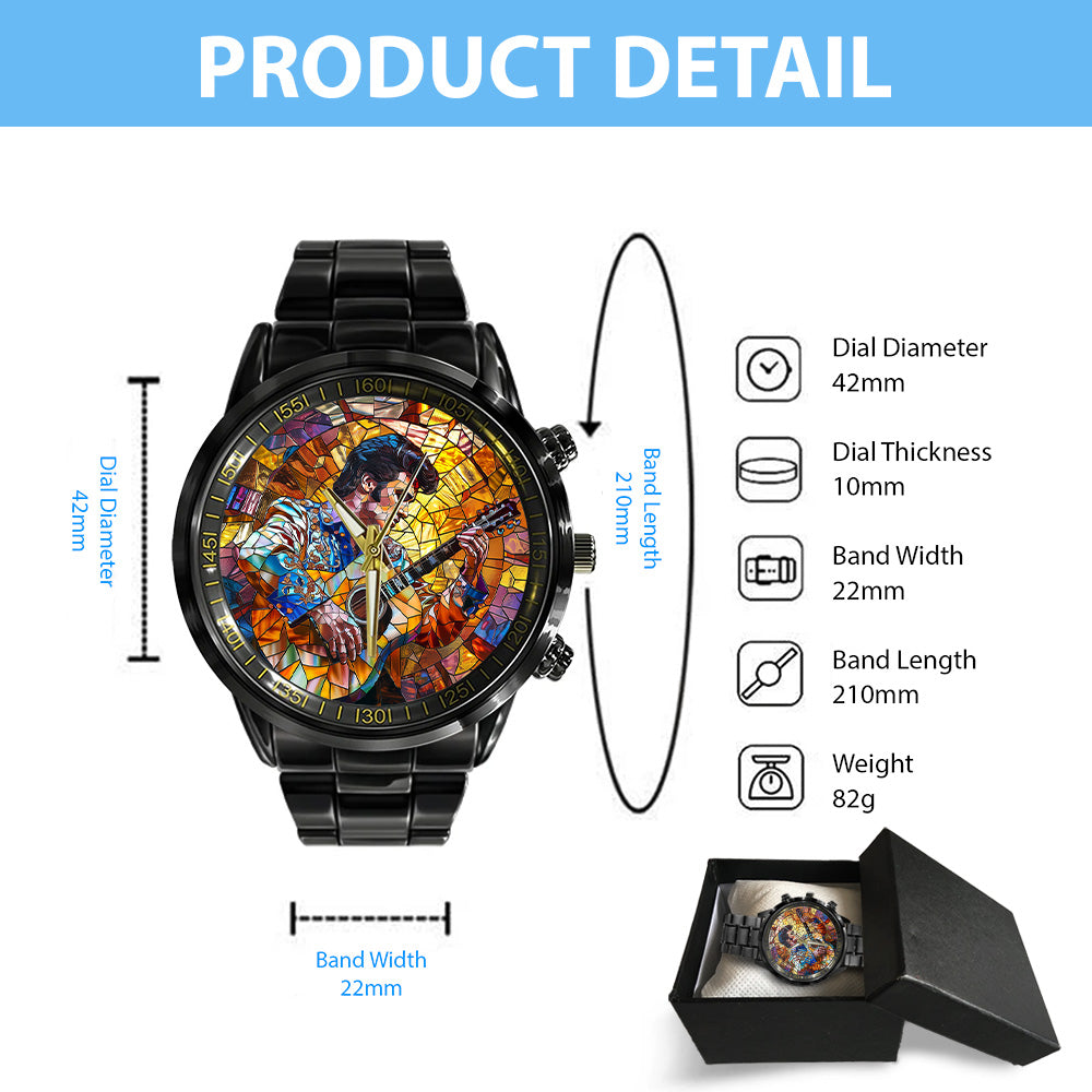 Elvis Presley Black Stainless Steel Watch - TANTN 5651