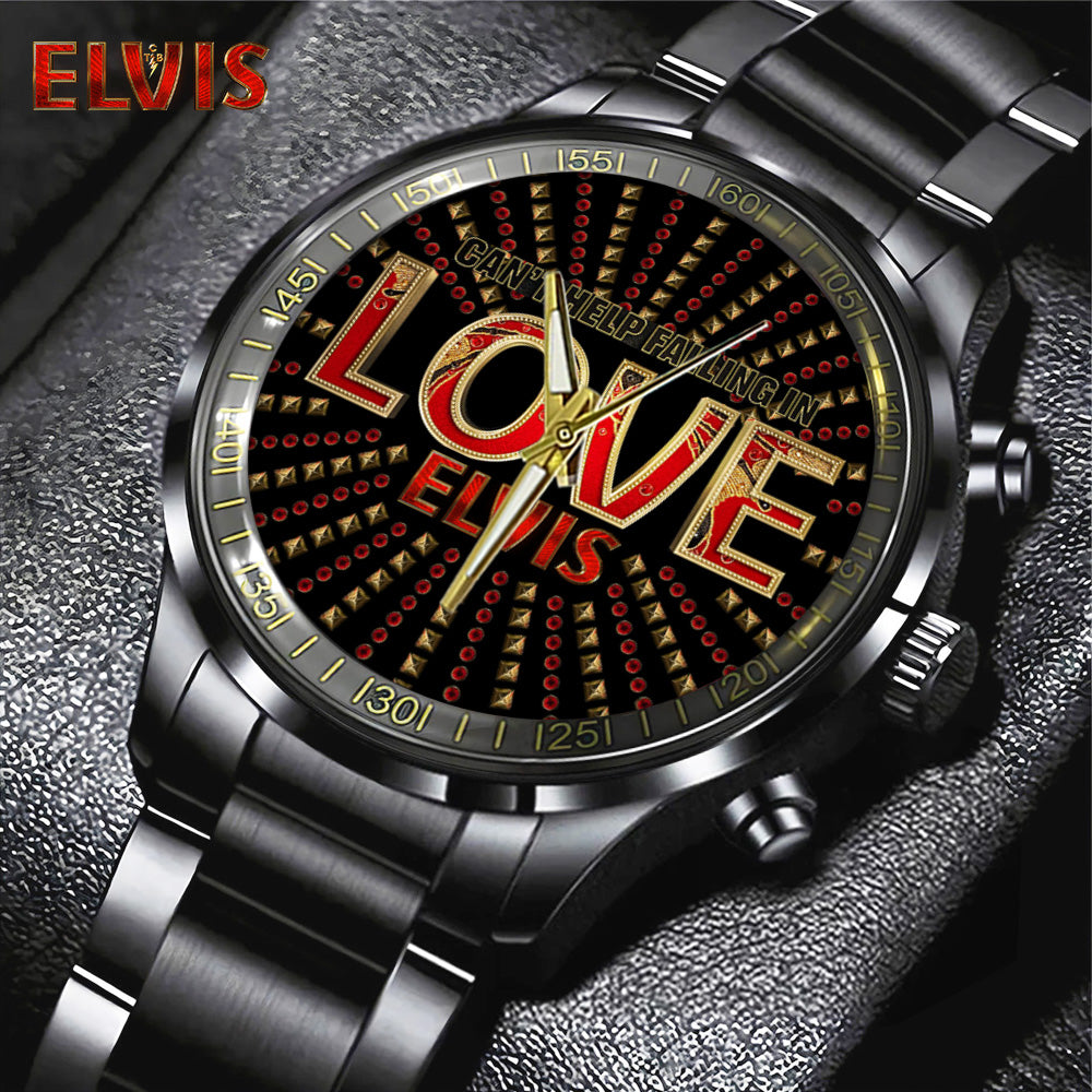 Elvis Presley Black Stainless Steel Watch - TANTN 7951