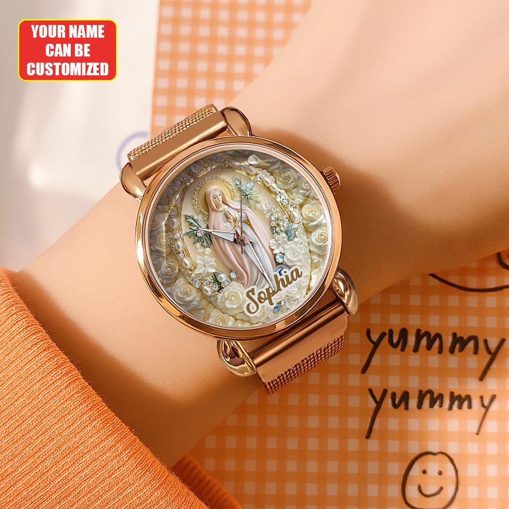 Personalized Eternal Faith Mesh Strap Quartz Watch - TANTN15407
