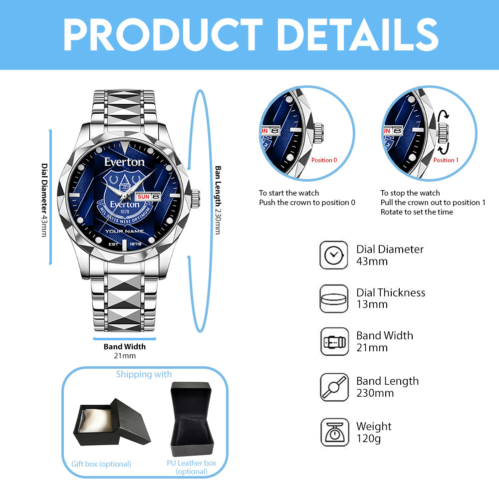 Personalized Everton FC Alloy Luxury Quartz Watch - TANTN20269