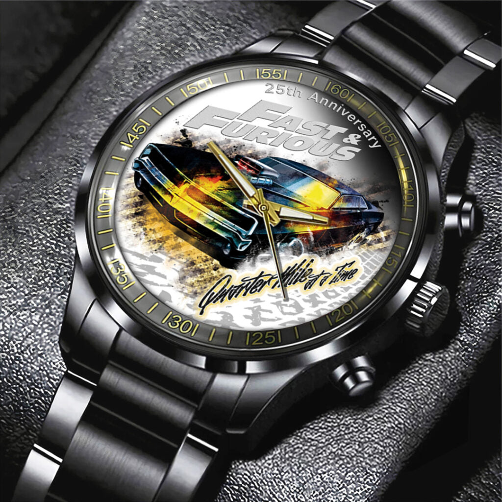 Fast & Furious 25th Anniversary Black Stainless Steel Watch - TANTN24847