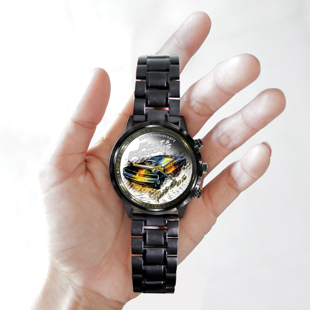 Fast & Furious 25th Anniversary Black Stainless Steel Watch - TANTN24847