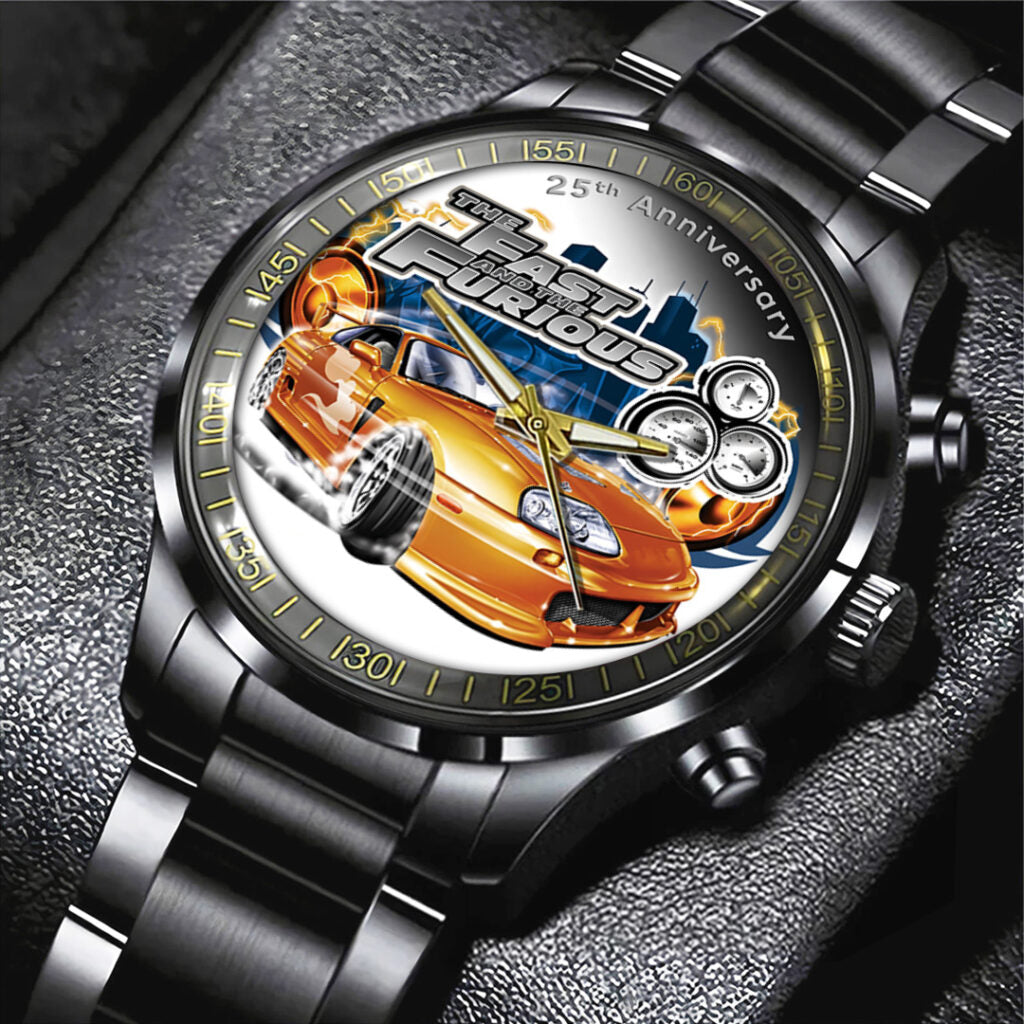 Fast & Furious 25th Anniversary Black Stainless Steel Watch - TANTN24845