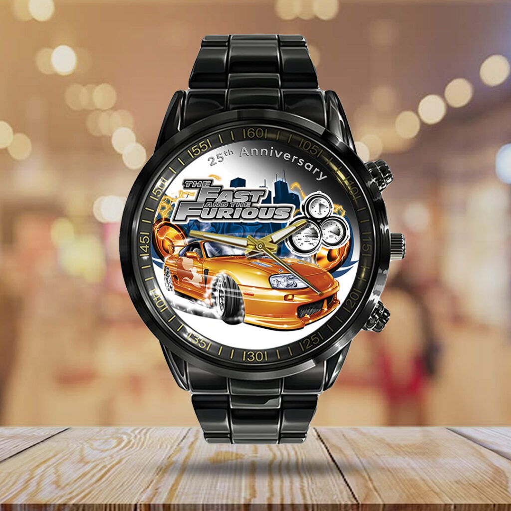 Fast & Furious 25th Anniversary Black Stainless Steel Watch - TANTN24845