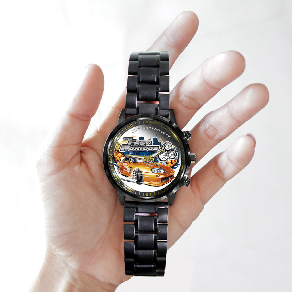 Fast & Furious 25th Anniversary Black Stainless Steel Watch - TANTN24845