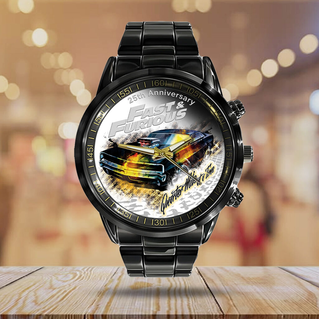 Fast & Furious 25th Anniversary Black Stainless Steel Watch - TANTN24847