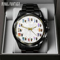 Final Fantasy Black Stainless Steel Watch - GNE7679
