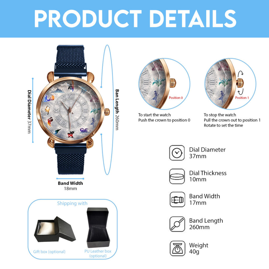 Final Fantasy Mesh Strap Quartz Watch - GNE7014