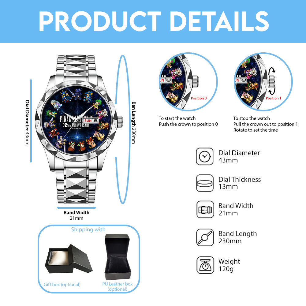Final Fantasy IV 35th Anniversary Alloy Luxury Quartz Watch - GNE7736