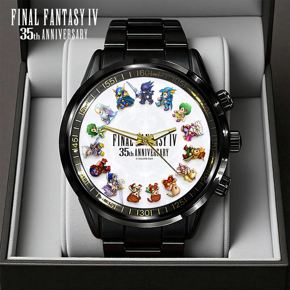 Final Fantasy IV 35th Anniversary Black Stainless Steel Watch - GNE7868