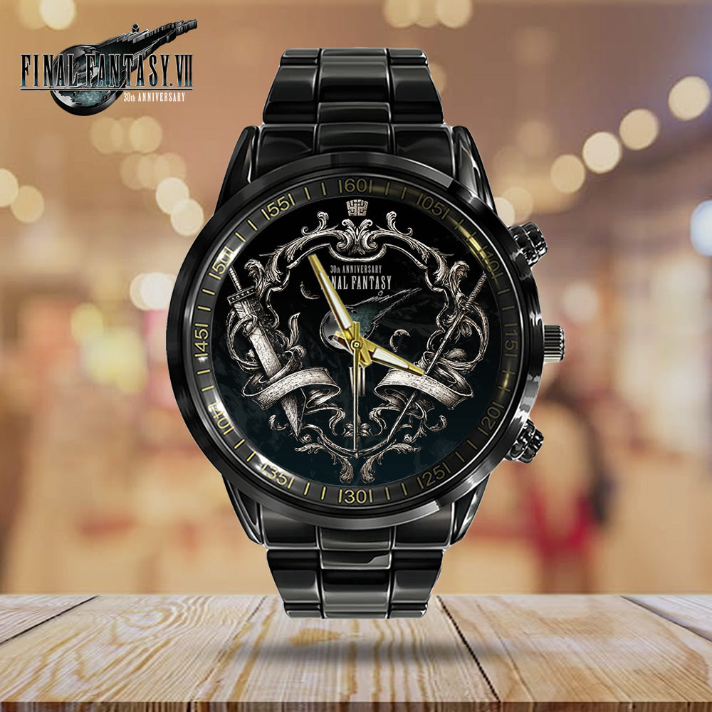 Final Fantasy VII 30th Anniversary Black Stainless Steel Watch - GNE7158