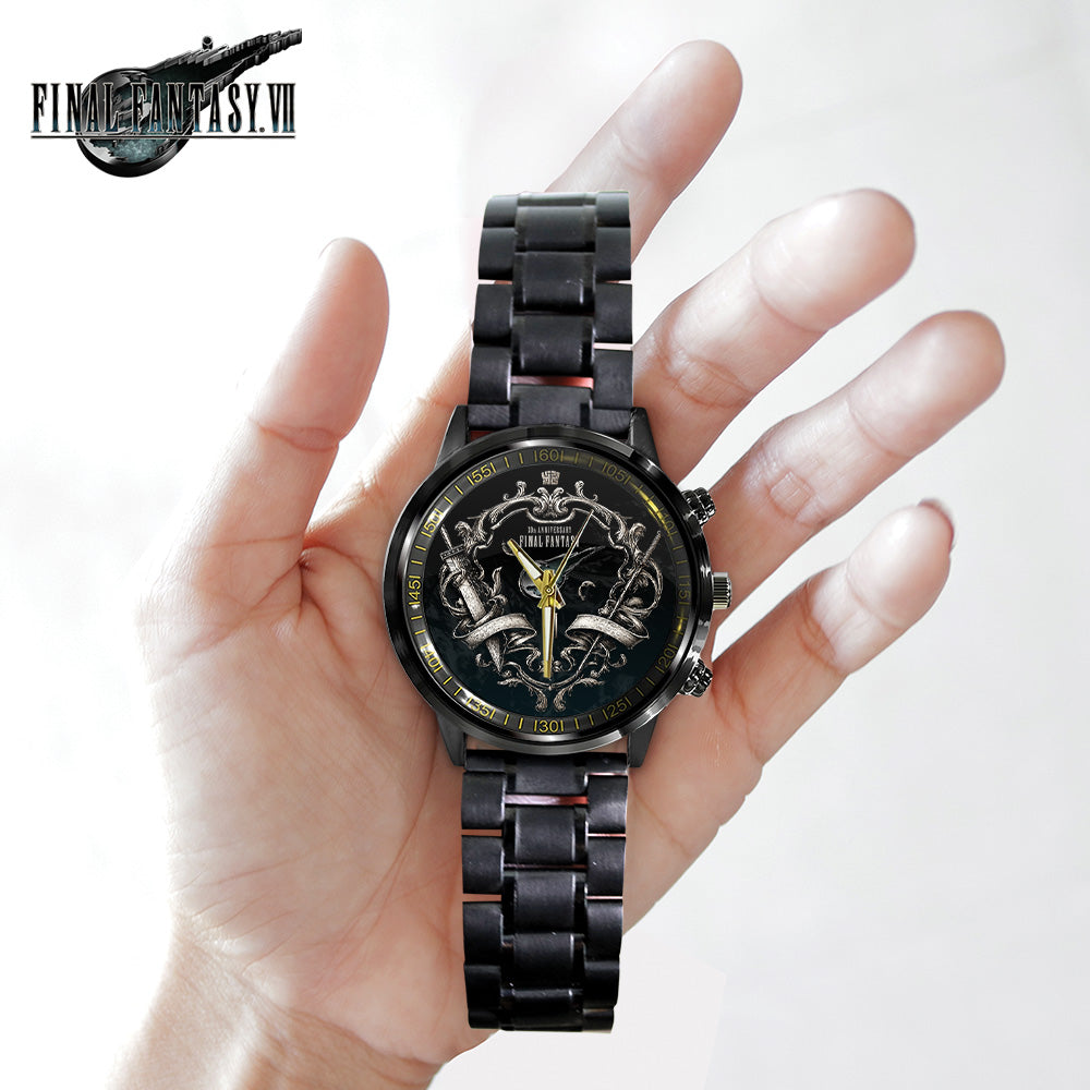 Final Fantasy VII 30th Anniversary Black Stainless Steel Watch - GNE7158