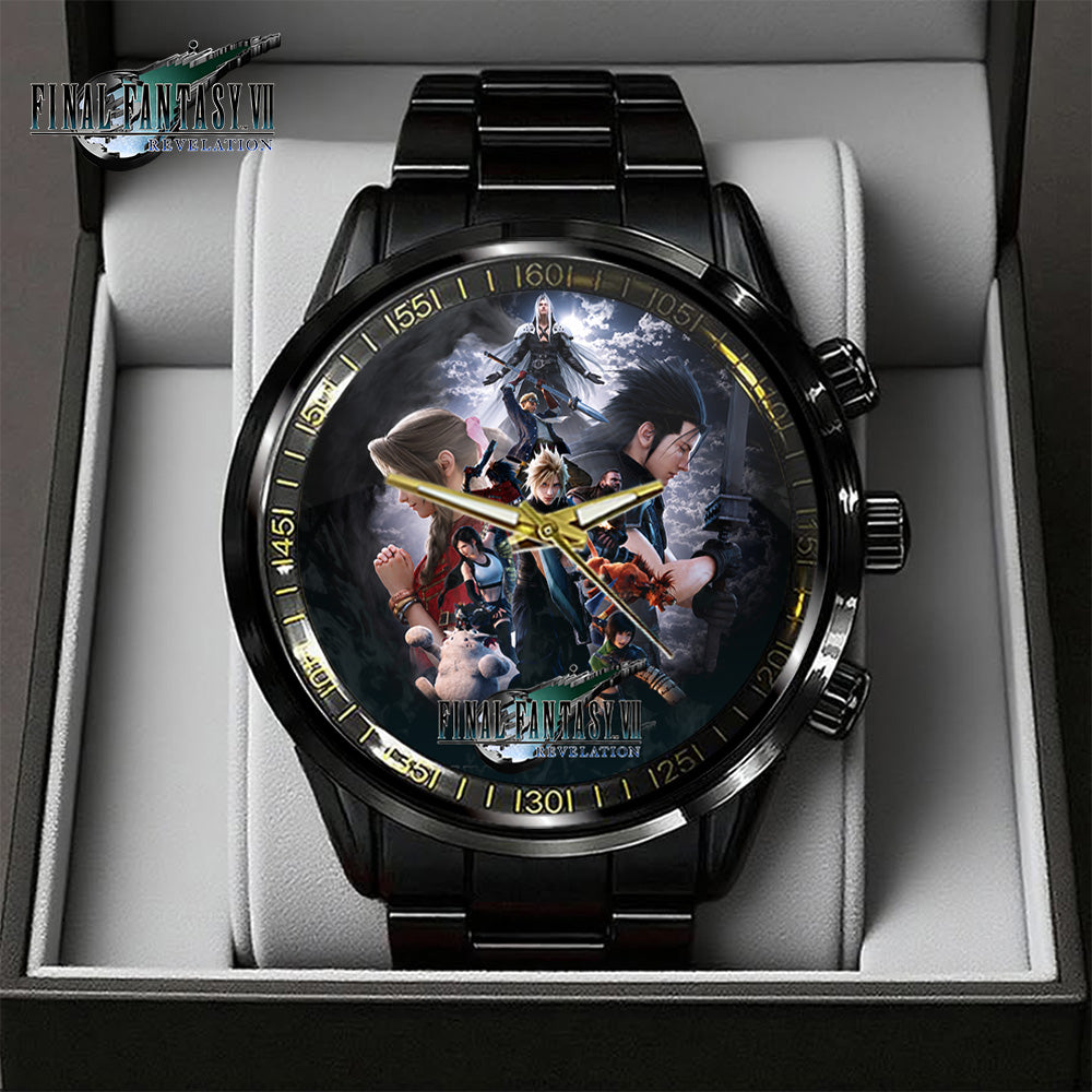 Final Fantasy VII Revelation Black Stainless Steel Watch - GNE6895